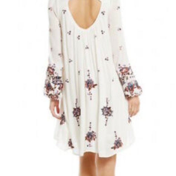 Free People S BOHO Oxford Embroidered Dress - Picture 2 of 15